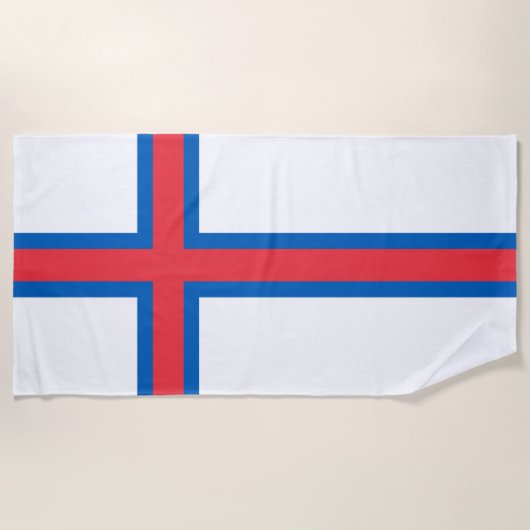 Vlag van Faeröer Strandlaken (Voorkant)