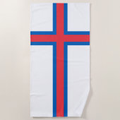 Vlag van Faeröer Strandlaken (Voorkant)