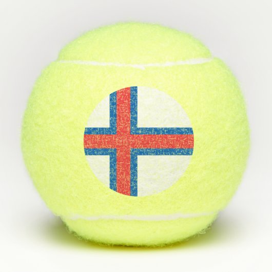 Vlag van Faeröer Tennisballen (Voorkant)