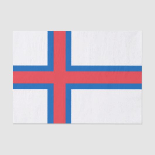 Vlag van Faeröer Tissuepapier (Voorkant)