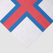 Vlag van Faeröer Tissuepapier (Detail)