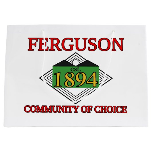 Vlag van Ferguson, Missouri Groot Cadeauzakje (Voorkant)