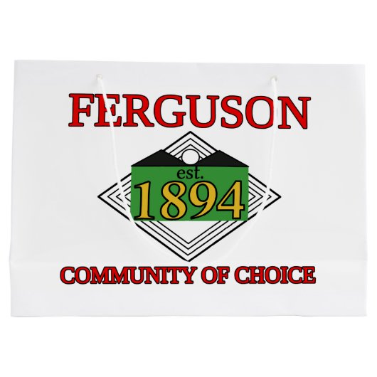 Vlag van Ferguson, Missouri Groot Cadeauzakje (Achterkant)