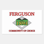 Vlag van Ferguson, Missouri Rechthoekige Sticker (Voorkant)