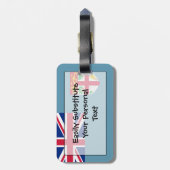 Vlag van Fiji Easy ID Persoonlijk Bagagelabel (Achterkant verticaal)