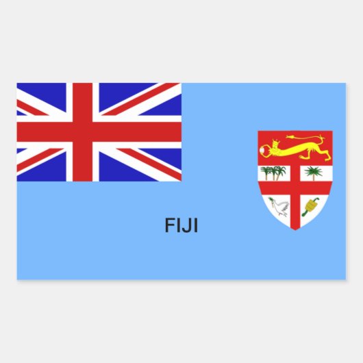 Vlag van Fiji Rechthoekige Sticker (Voorkant)