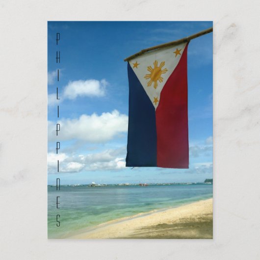 vlag van filipijnen briefkaart (Voorkant)