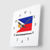 Vlag van Filipijnen Vierkante Klok (Hoek)