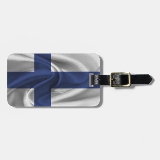 Vlag van Finland Bagagelabel (Voorkant horizontaal)
