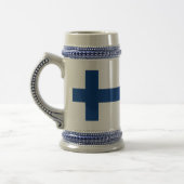 Vlag van Finland Blue Cross Suomi Bierpul (Links)