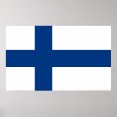 Vlag van Finland Blue Cross Suomi Poster (Voorkant)
