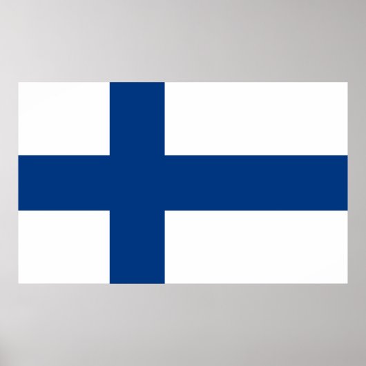 Vlag van Finland Blue Cross Suomi Poster (Voorkant)