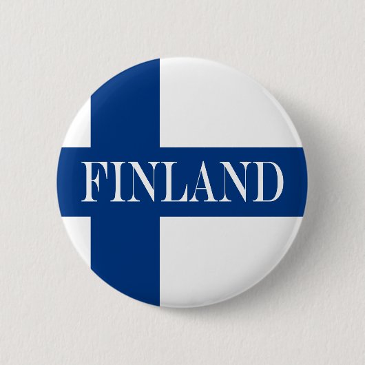 Vlag van Finland Blue Cross Suomi Ronde Button 5,7 Cm (Voorkant)