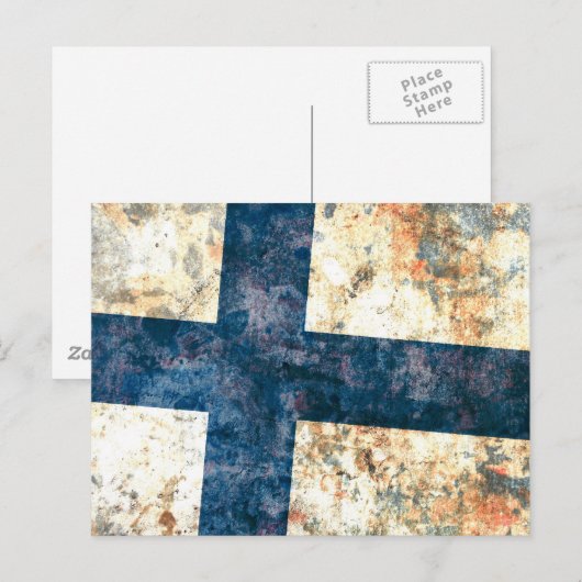 Vlag van Finland Briefkaart (Voorkant / Achterkant)