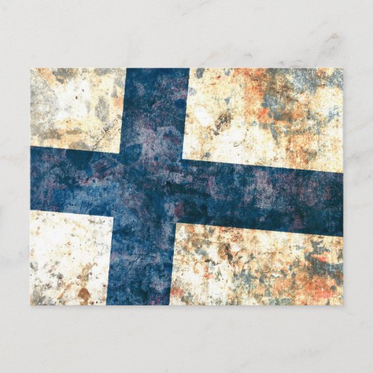 Vlag van Finland Briefkaart (Voorkant)