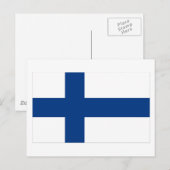 Vlag van Finland Briefkaart (Voorkant / Achterkant)