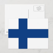 Vlag van Finland Briefkaart (Voorkant / Achterkant)