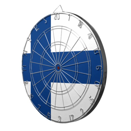Vlag van Finland Dartbord (Voorkant Rechts)