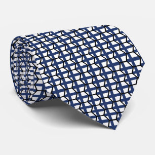 Vlag van Finland Geometrisch Zeshoekpatroon Stropdas