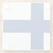 Vlag van Finland Glazen Onderzetter (Achterkant)