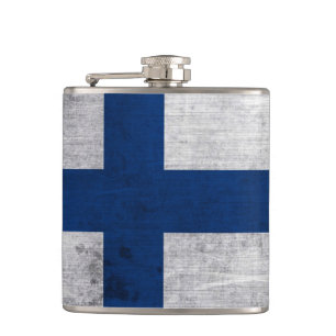 Vlag van Finland Grunge Heupfles