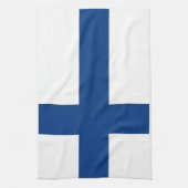 Vlag van Finland Kitchen Towel Theedoek (Verticaal)