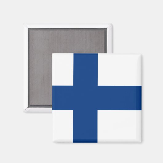 Vlag van Finland Magnet (Voorkant / Achterkant)
