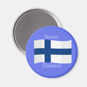 Vlag van Finland Magnet (Voorkant / Achterkant)