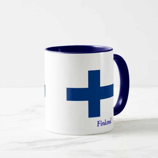 Vlag van Finland Mok (Voorkant rechts)