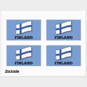 Vlag van Finland ontwerp Rechthoekige Sticker (Vel)