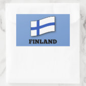 Vlag van Finland ontwerp Rechthoekige Sticker (Tas)