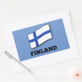 Vlag van Finland ontwerp Rechthoekige Sticker (Envelop)