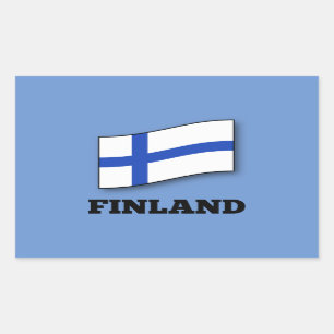 Vlag van Finland ontwerp Rechthoekige Sticker