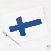 Vlag van Finland Oval Sticker (Envelop)