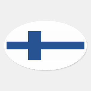 Vlag van Finland Oval Sticker