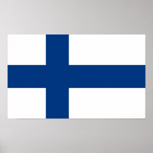 Vlag van Finland Poster