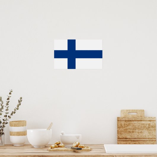 Vlag van Finland Poster (Keuken)