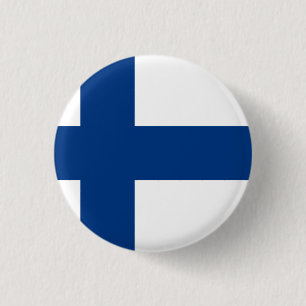 Vlag van Finland Ronde Button 3,2 Cm