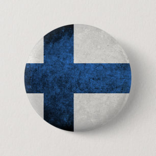 Vlag van Finland Ronde Button 5,7 Cm
