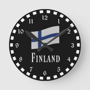Vlag van Finland Ronde Klok