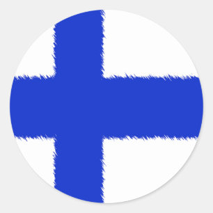 Vlag van Finland Ronde Sticker
