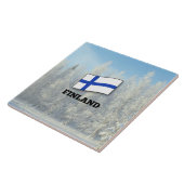 Vlag van Finland, Sneeuwlandschap, Tegeltje (Zijkant)