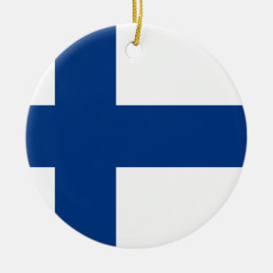 Vlag van Finland (Suomen lippu, Finse vlag) Keramisch Ornament