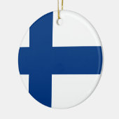 Vlag van Finland (Suomen lippu, Finse vlag) Keramisch Ornament (Links)