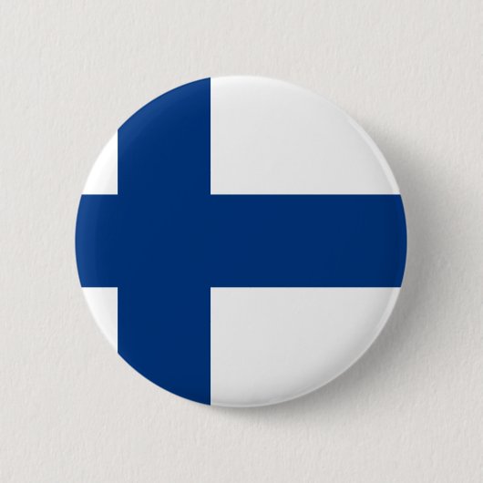 Vlag van Finland (Suomen lippu, Finse vlag) Ronde Button 5,7 Cm (Voorkant)