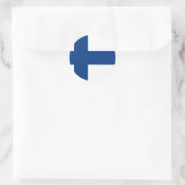 vlag van Finland - Suomen lippu - Finse vlag Ronde Sticker (Tas)