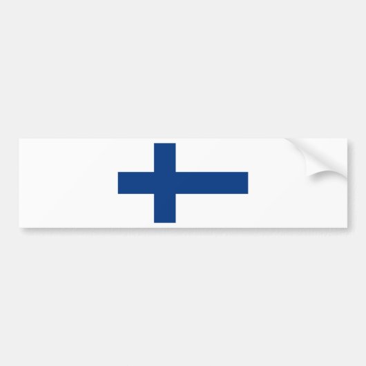vlag van Finland - Suomen Lippu - Siniristilippu Bumpersticker (Voorkant)