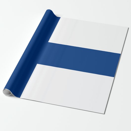 Vlag van Finse blauwe vlag Cadeaupapier (Uitgerold)