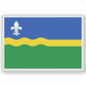 Vlag van Flevoland, Nederland Sticker (Voorkant)