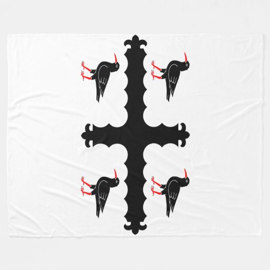 Vlag van Flintshire Fleece Blanket (Voorkant (Horizontaal))